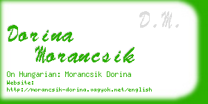 dorina morancsik business card